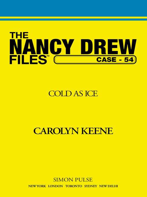 Title details for Cold as Ice by Carolyn Keene - Available